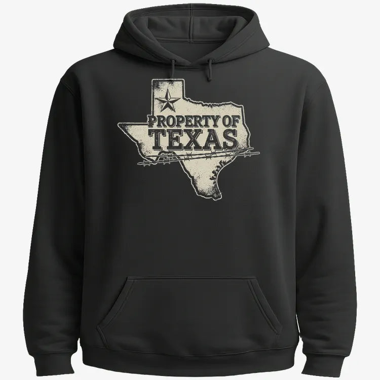 Property of Texas-Hoodie-Black