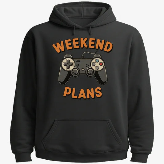 Weekend Plans Gaming Controller-Hoodie-Black