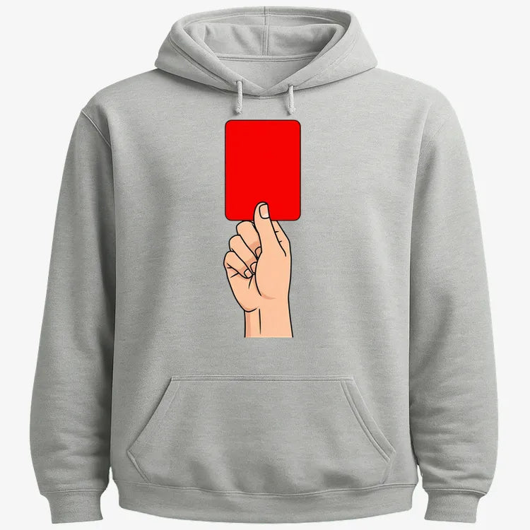 Red Card Statement-Hoodie-Gray Heather