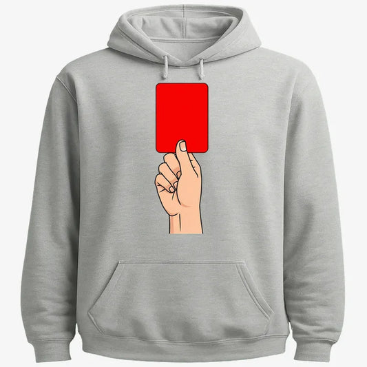 Red Card Statement-Hoodie-Gray Heather