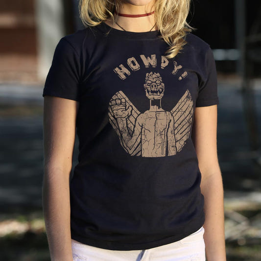 Captain Howdy Winged Demon Graphic Women's T-Shirt in Midnight