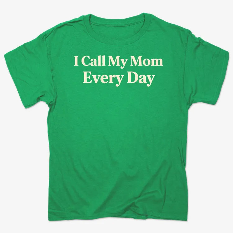 I Call My Mom Every Day-Men's T-Shirt-Kelly Green Heather