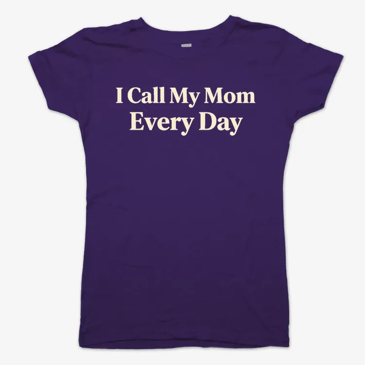 I Call My Mom Every Day-Women's T-Shirt-Violet