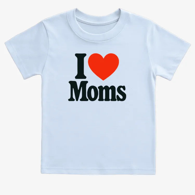 I ❤️ Moms-Kids T-Shirt-Blue
