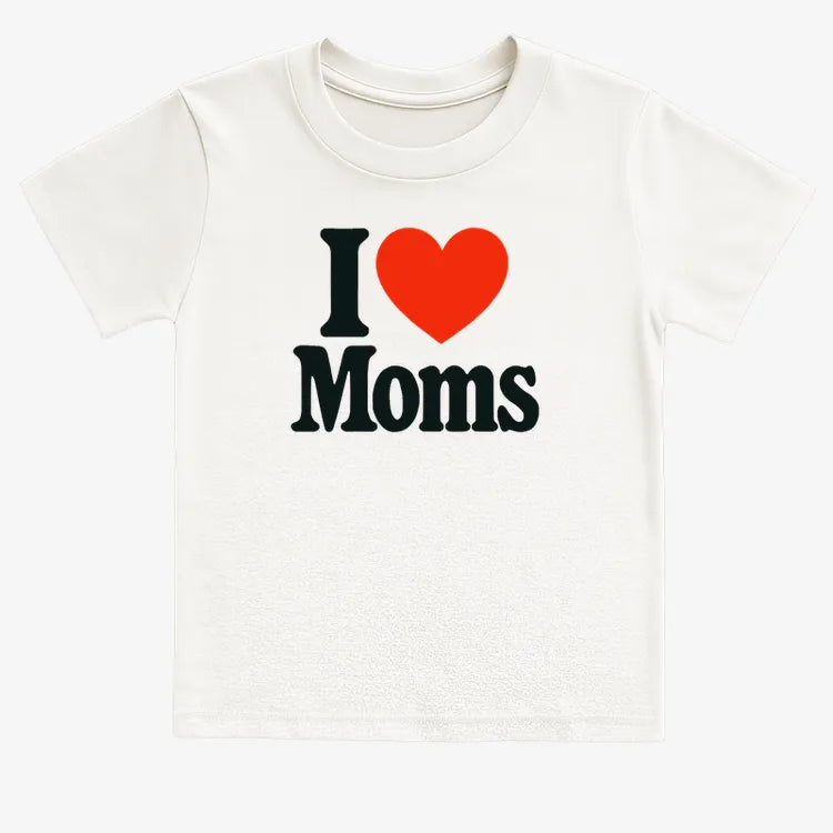 I ❤️ Moms-Kids T-Shirt-White