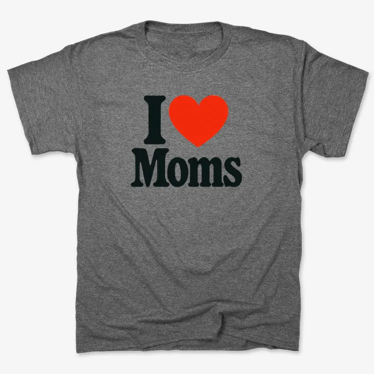 I ❤️ Moms-Men's T-Shirt-Charcoal Heather