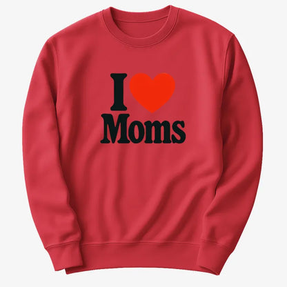 I ❤️ Moms-Sweater-Red
