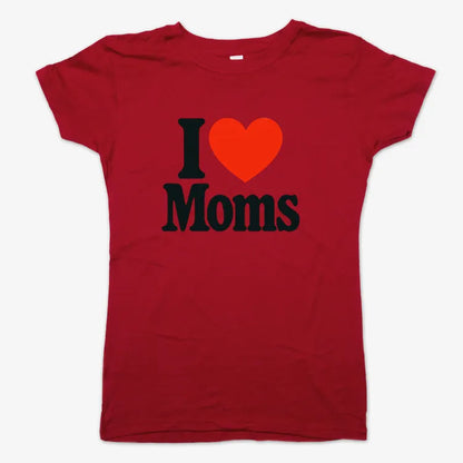 I ❤️ Moms-Women's T-Shirt-Deep Red