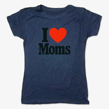 I ❤️ Moms-Women's T-Shirt-True Navy