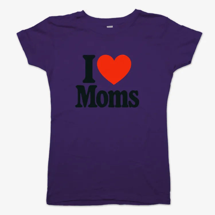 I ❤️ Moms-Women's T-Shirt-Violet