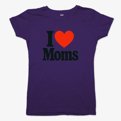 I ❤️ Moms-Women's T-Shirt-Violet