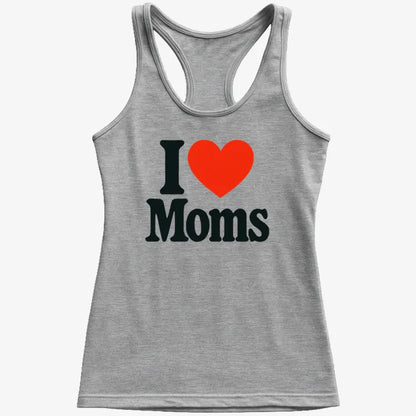 I ❤️ Moms-Women's Tank Top-Gray Granite