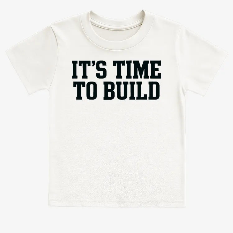 IT'S TIME TO BUILD-Kids T-Shirt-White