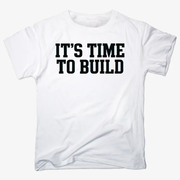 IT'S TIME TO BUILD-Men's T-Shirt-White