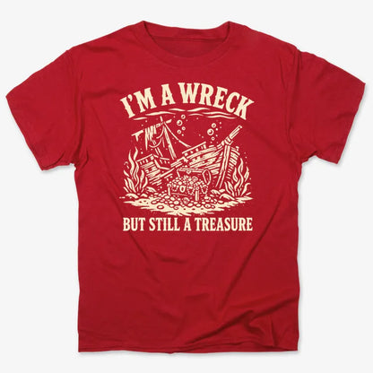 I'm A Wreck But Still A Treasure-Men's T-Shirt-Red