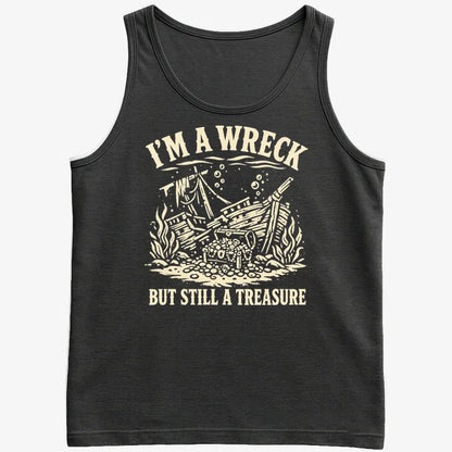 I'm A Wreck But Still A Treasure-Men's Tank Top-Black