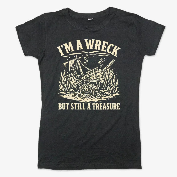 I'm A Wreck But Still A Treasure-Women's T-Shirt-Midnight