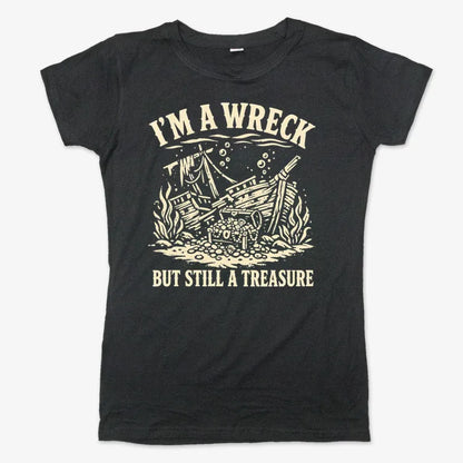 I'm A Wreck But Still A Treasure-Women's T-Shirt-Midnight