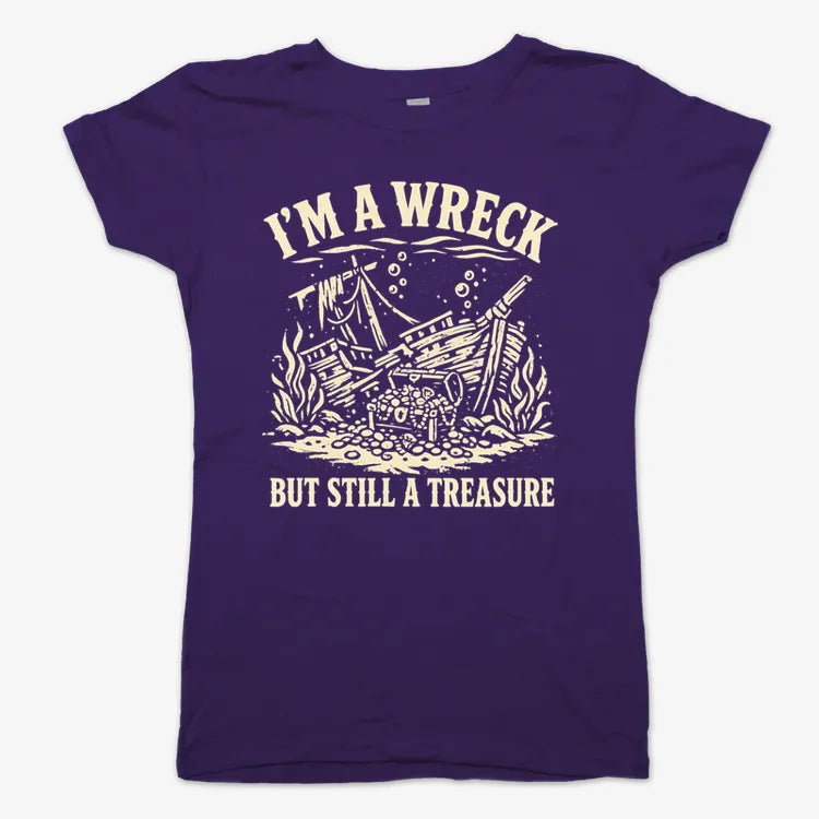 I'm A Wreck But Still A Treasure-Women's T-Shirt-Violet