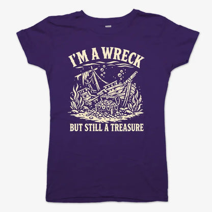 I'm A Wreck But Still A Treasure-Women's T-Shirt-Violet