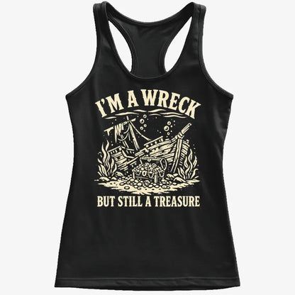I'm A Wreck But Still A Treasure-Women's Tank Top-Midnight