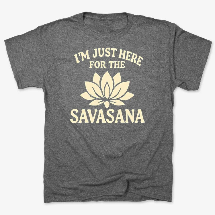 I'm Just Here For The Savasana-Men's T-Shirt-Charcoal Heather