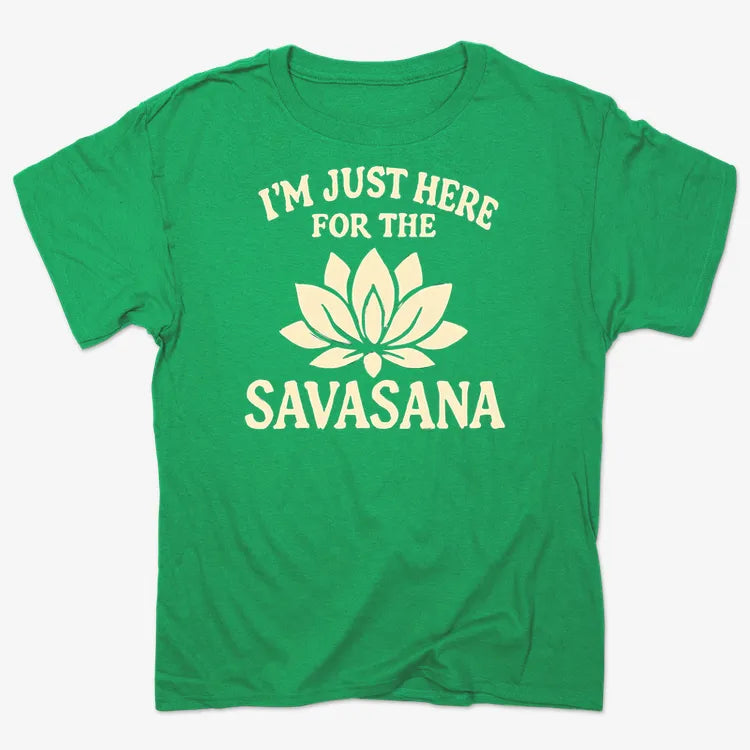 I'm Just Here For The Savasana-Men's T-Shirt-Kelly Green Heather