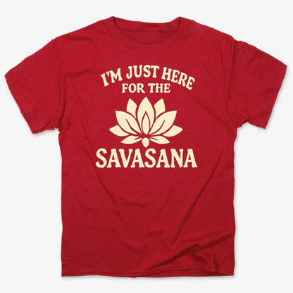 I'm Just Here For The Savasana-Men's T-Shirt-Red