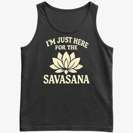I'm Just Here For The Savasana-Men's Tank Top-Black