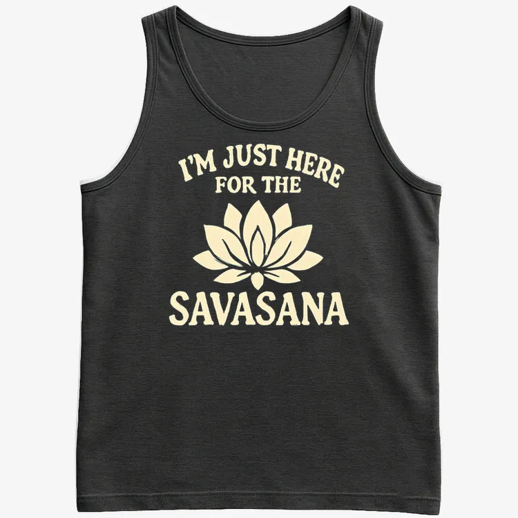 I'm Just Here For The Savasana-Men's Tank Top-Black