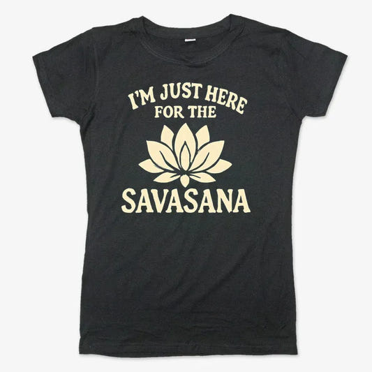I'm Just Here For The Savasana-Women's T-Shirt-Midnight