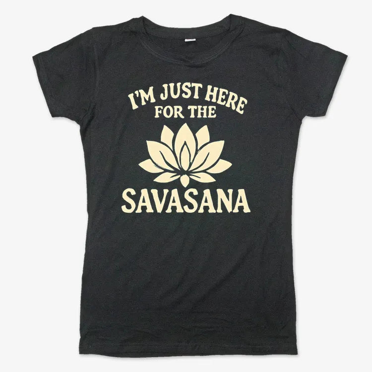 I'm Just Here For The Savasana-Women's T-Shirt-Midnight