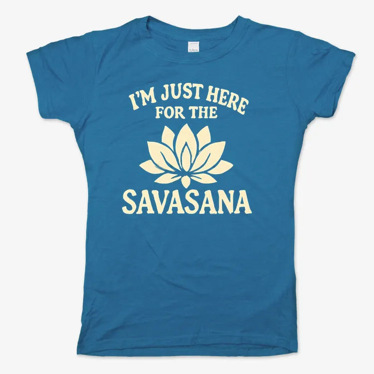 I'm Just Here For The Savasana-Women's T-Shirt-Sky Blue