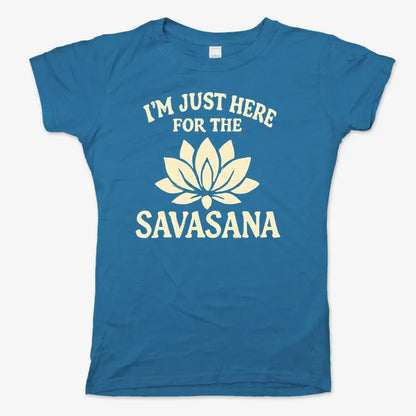 I'm Just Here For The Savasana-Women's T-Shirt-Sky Blue