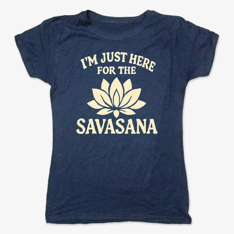 I'm Just Here For The Savasana-Women's T-Shirt-True Navy