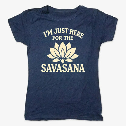 I'm Just Here For The Savasana-Women's T-Shirt-True Navy