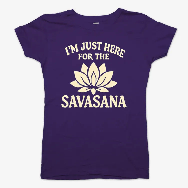 I'm Just Here For The Savasana-Women's T-Shirt-Violet