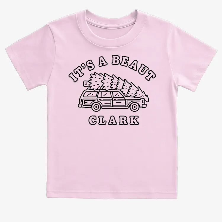 It's A Beaut Clark-Kids T-Shirt-Pink