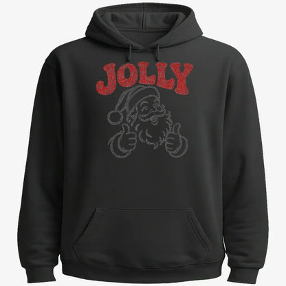 Jolly Santa-Hoodie-Black