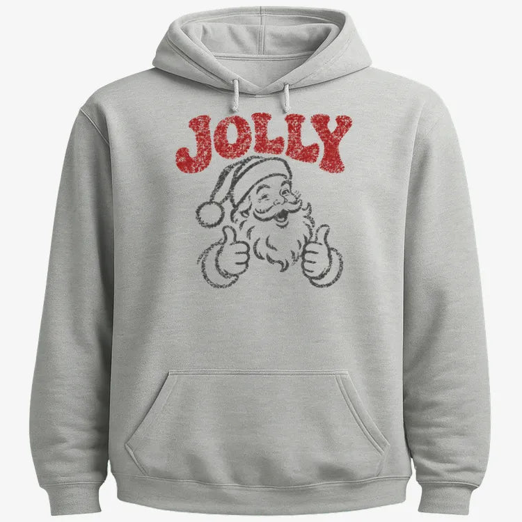 Jolly Santa-Hoodie-Gray Heather