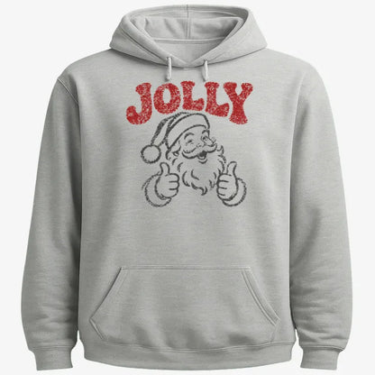Jolly Santa-Hoodie-Gray Heather