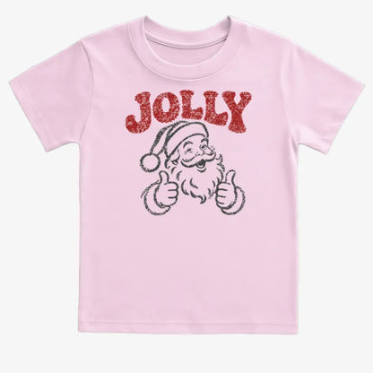 Jolly Santa-Kids T-Shirt-Pink