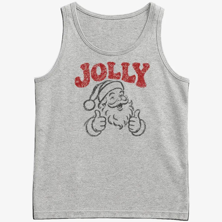 Jolly Santa-Men's Tank Top-Gray Heather