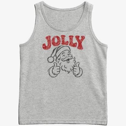 Jolly Santa-Men's Tank Top-Gray Heather
