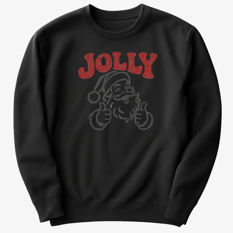 Jolly Santa-Sweatshirt-Black