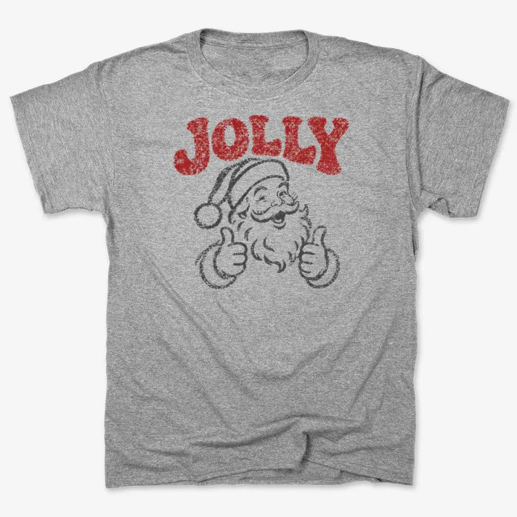 Jolly Santa-Unisex Heavyweight T-Shirt-Heather Gray