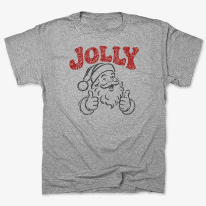 Jolly Santa-Unisex Heavyweight T-Shirt-Heather Gray
