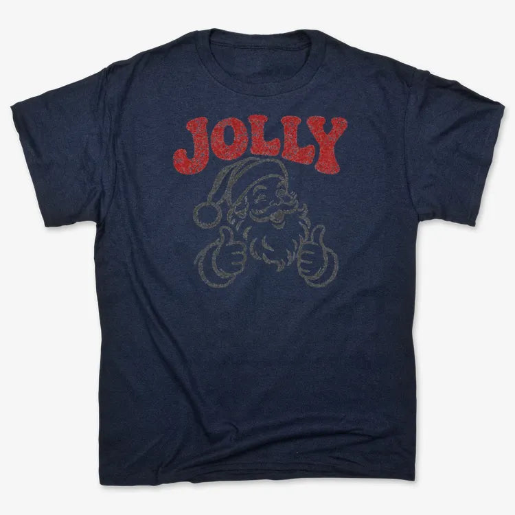 Jolly Santa-Unisex Heavyweight T-Shirt-Navy Blue