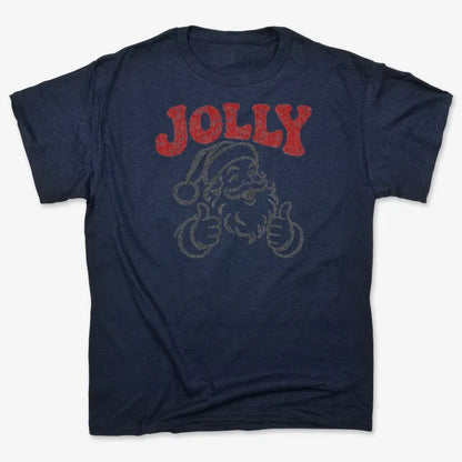 Jolly Santa-Unisex Heavyweight T-Shirt-Navy Blue