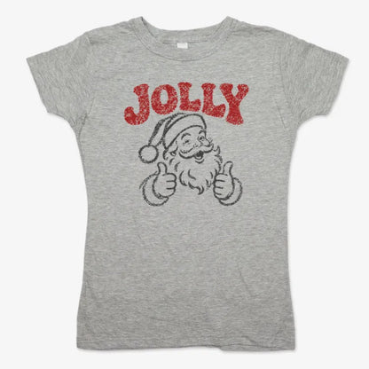 Jolly Santa-Women's T-Shirt-Gray Granite